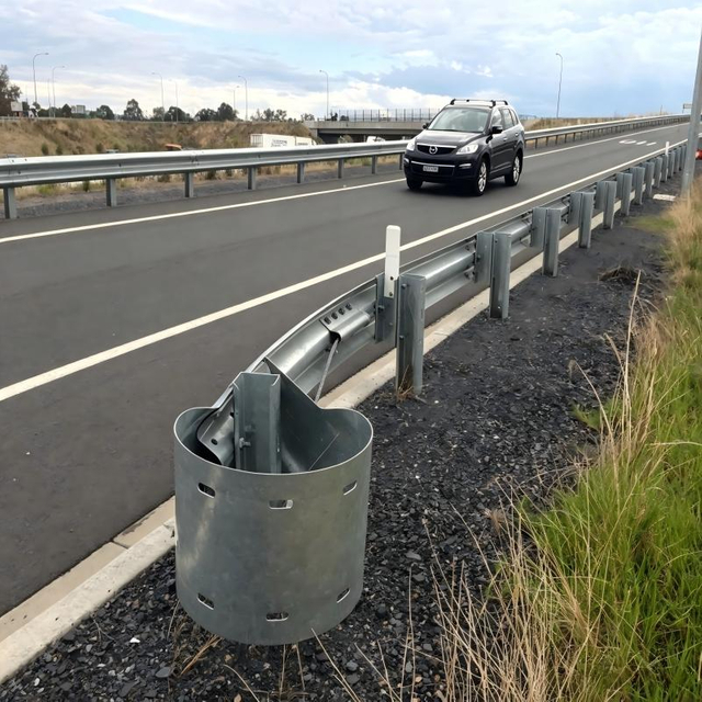 Galvanized W-beam Road Crash Barrier with U-shaped Steel Posts