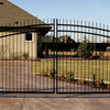 Weather Resistant Double Gate Galvanized Perimeter Enclosure