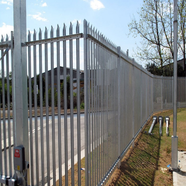 Welded Steel Palisade Fence Galvanized Powder Coated Perimeter Security Fence