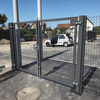 Weather Resistant Double Gate Galvanized Perimeter Enclosure