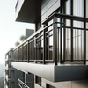 Factory Custom Aluminum Alloy Balcony Railing Outdoor Villa Balcony Fence