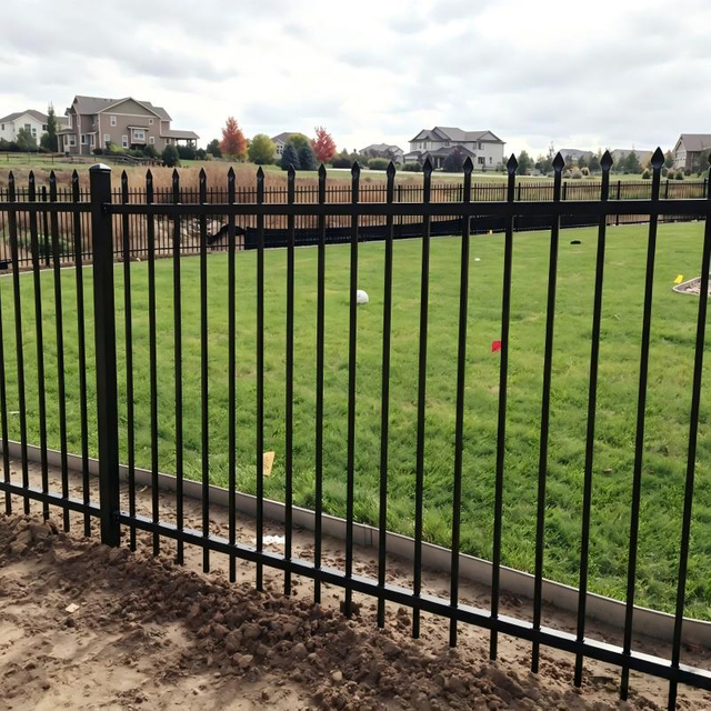 High-Security Anti-Climb Privacy Galvanized Steel Fence