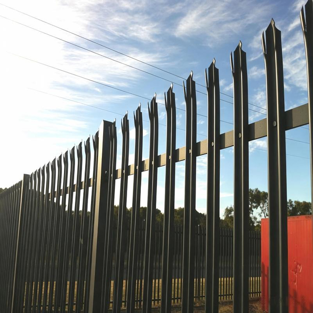 Anti-Climbing Galvanized Metal Steel Fence for Perimeter Security