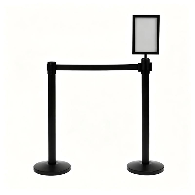 Stainless Steel Post Top Warning Sign for Mobile Fence