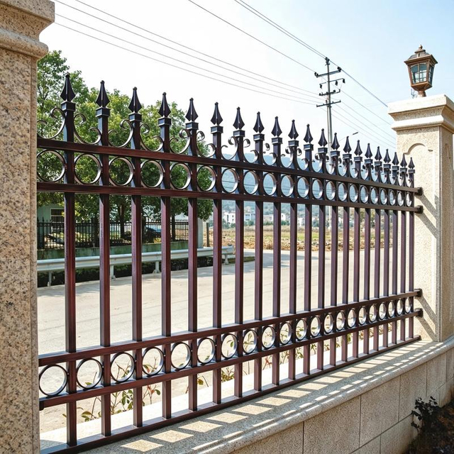High-Security Anti-Climb Privacy Galvanized Steel Fence